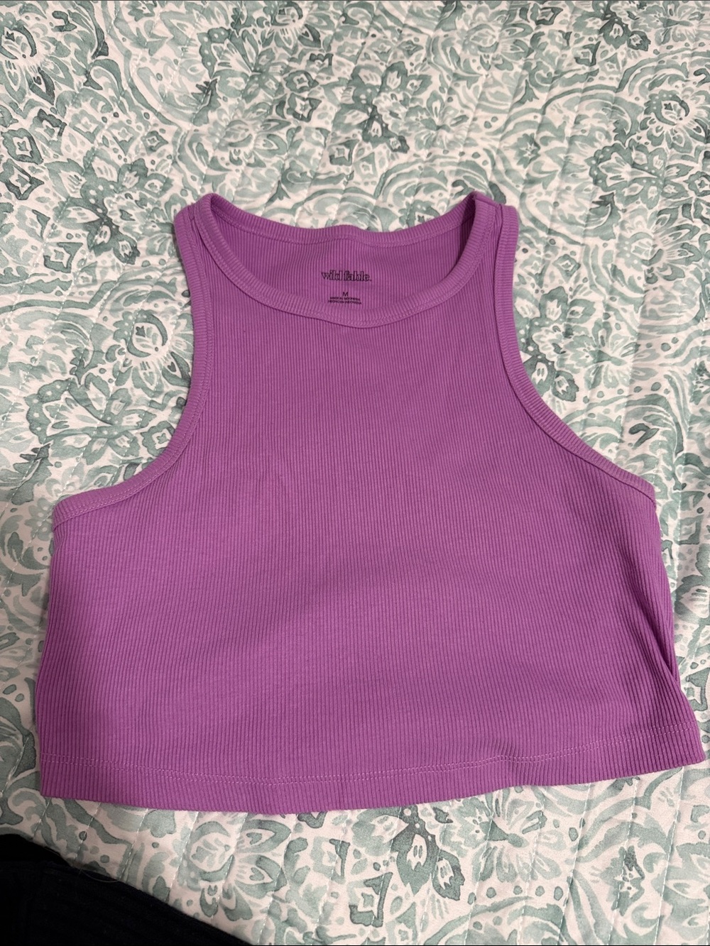 wild fable Lavender Ribbed Cropped Tank